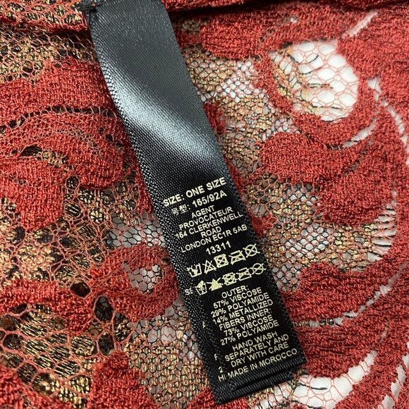 Agent Provocateur Savanna Rust Kimono One Size - Picture 13 of 14